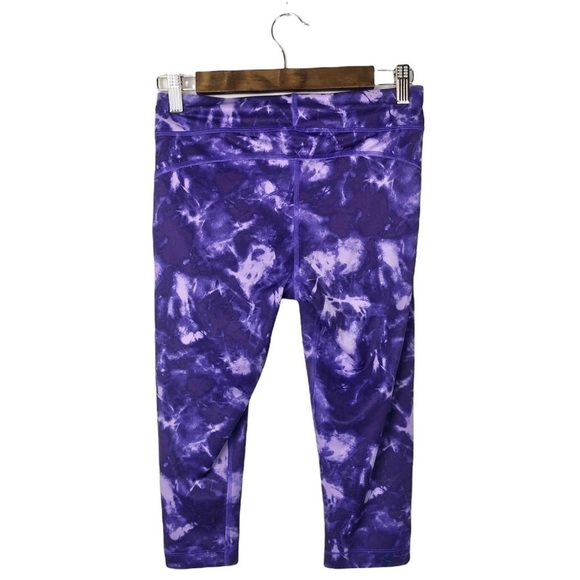Under Armour UA Purple Tie Dye Crop Athletic Pants M - Picture 2 of 4